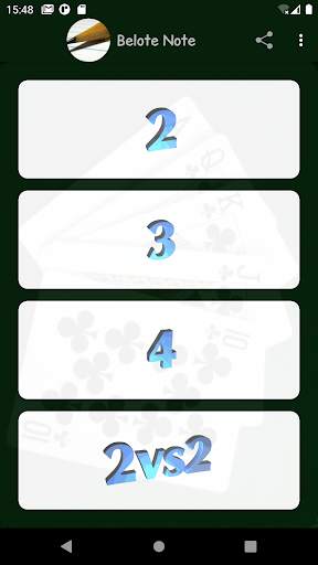 Belote Note screenshot 1