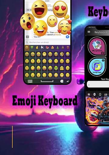Neon Motorbike Keyboard screenshot 2