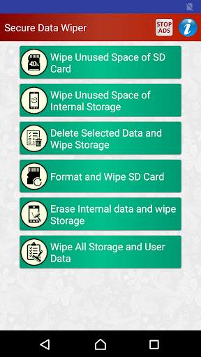 Wipe Mobile Phone Storage with Secure Data Wiper screenshot 1