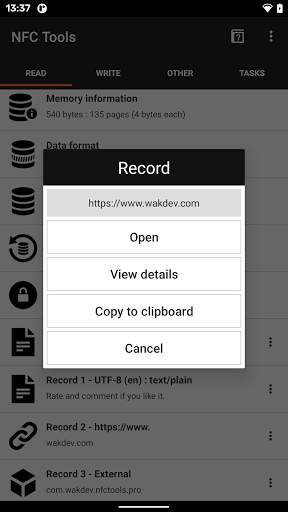NFC Tools screenshot 2
