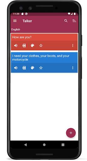 Talker (text-to-speech notes) screenshot 1