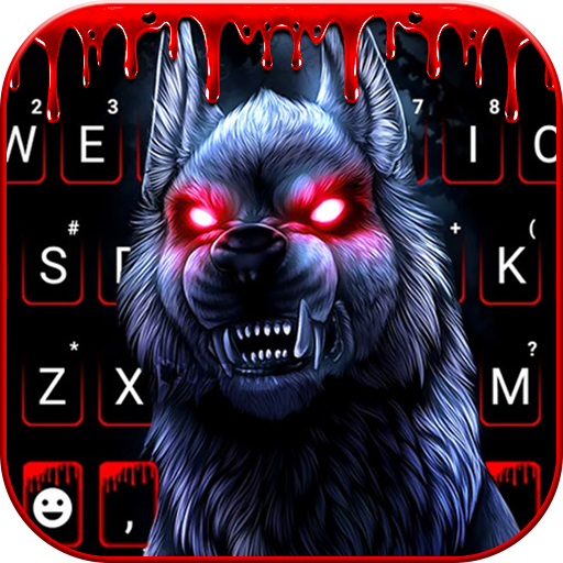 Dark Horror Wolf Keyboard Background icon