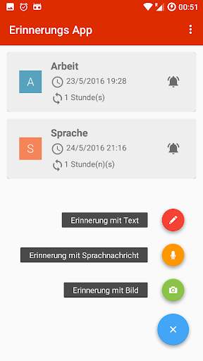 Erinnerungs App Deutsch screenshot 2