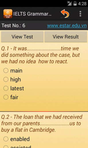 IELTS Grammar Test скриншот 3