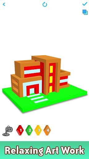 Modern Houses 3D Color by Number - Voxel Colouring screenshot 4