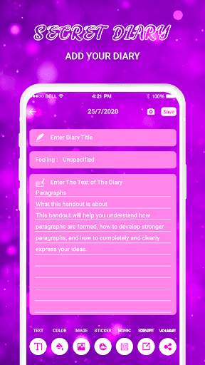 Diary With Lock - Diary with password-Emoji Diary 3 تصوير الشاشة