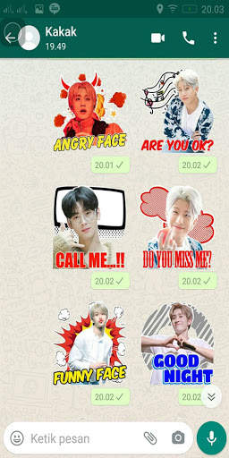 Chat Sticker WA Astro Kpop Boy Band WAStickerApps screenshot 7