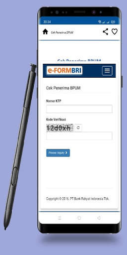 E-Form BRI : BPUM - UMKM BLT 2021 2 تصوير الشاشة