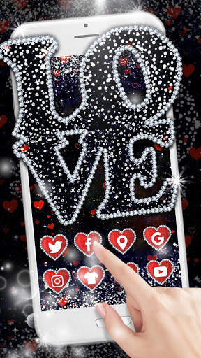 Live Glitter Love Launcher Theme HD Wallpapers screenshot 1