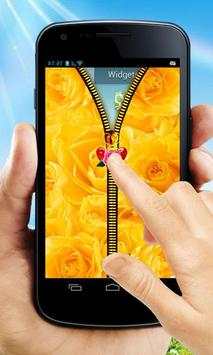 Rose Zipper Lock Screen screenshot 6