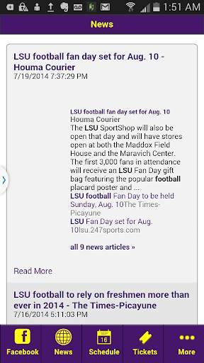 Football News - LSU Edition screenshot 2