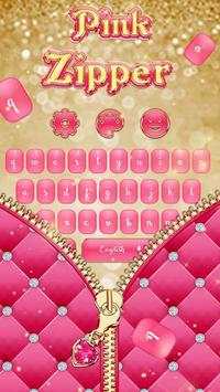 Salmon Pinky Zipper Keyboard Theme स्क्रीनशॉट 1
