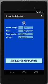 Paramedic Dopamine Calculator screenshot 5