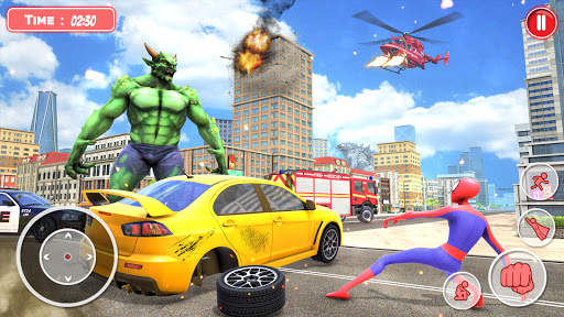 Flying Super Spider Rope Hero: Gangster Crime City स्क्रीनशॉट 1