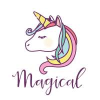Pastel Unicorn Words Keyboard Stickers for Gboard logo
