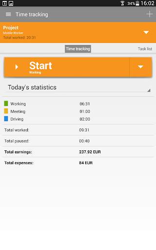 Mobile Worker - Time tracker screenshot 5