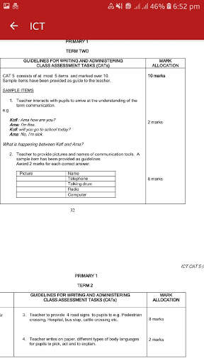 Primary SBA school Based Assignment Ghana screenshot 3