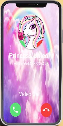 Fake call -From Princess unicorn doll screenshot 1