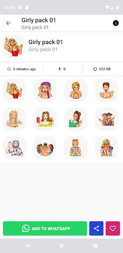 Girl Stickers for Whatsapp screenshot 4