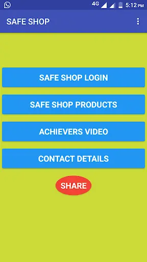 SAFE SHOP LOGIN APP screenshot 1