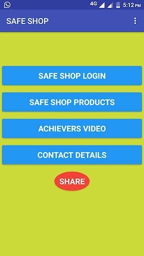SAFE SHOP LOGIN APP screenshot 1