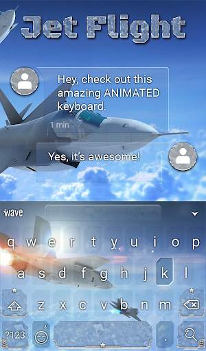 Jet Flight Animated Keyboard   Live Wallpaper screenshot 3
