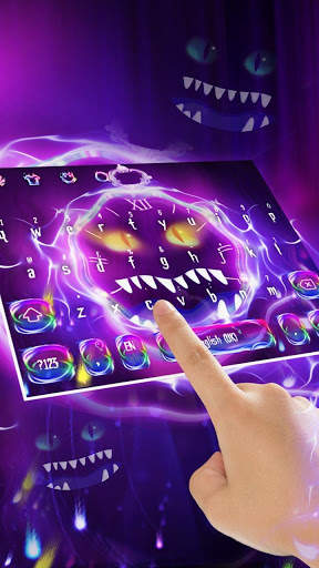 Neon Monster Clock keyboard screenshot 2