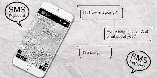 Crumpled Paper SMS Keyboard Theme screenshot 6
