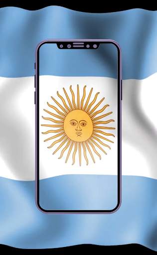 3D Argentina Flag live wallpaper screenshot 2