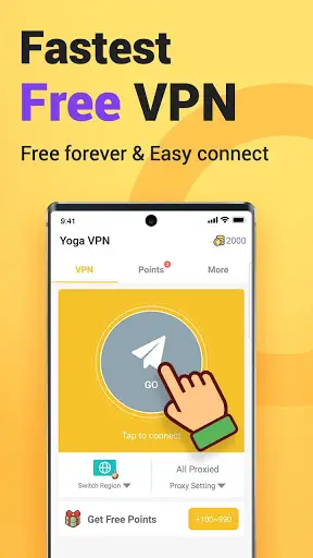 Yoga VPN - Free Unlimited & Secure Proxy & Unblock screenshot 2