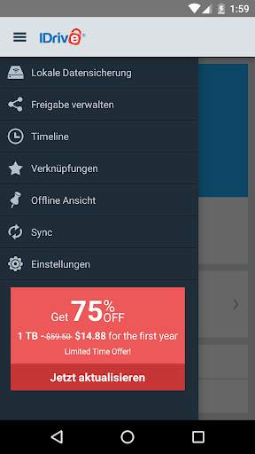IDrive Online Backup screenshot 2