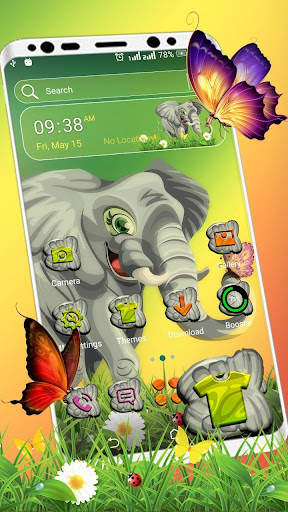 Cute Elephant Painting Theme screenshot 1