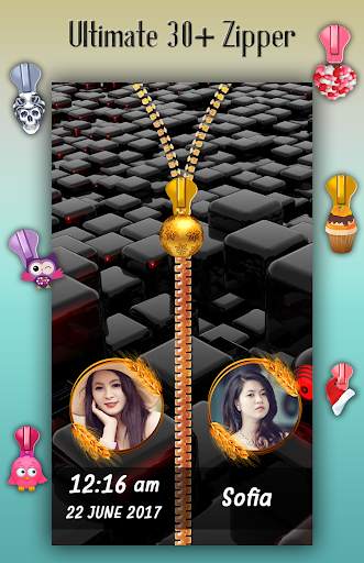 Black Zipper Lock Screen screenshot 4