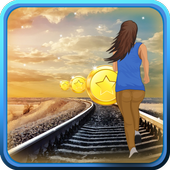 Princess run subway icon