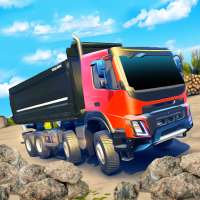 Russian truck driving 3d game logo