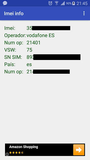 Imei info screenshot 1