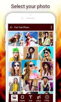 Fire Text Photo Frame screenshot 3