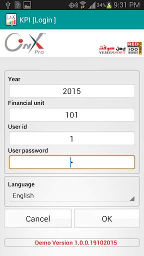 Yemensoft onyx KPI screenshot 1