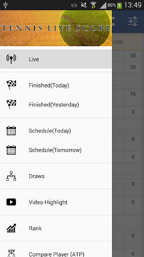 Tennis Live Score screenshot 1