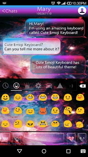 Color Galaxy Emoji Keyboard screenshot 2