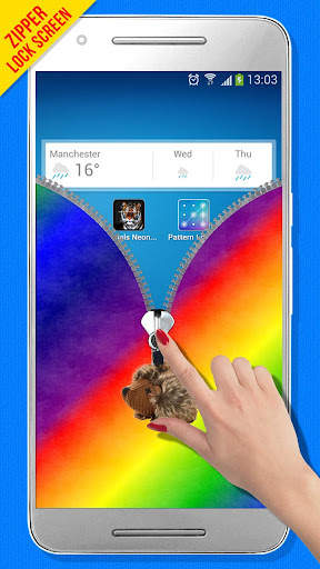 Rainbow Zipper Lock Screen screenshot 4