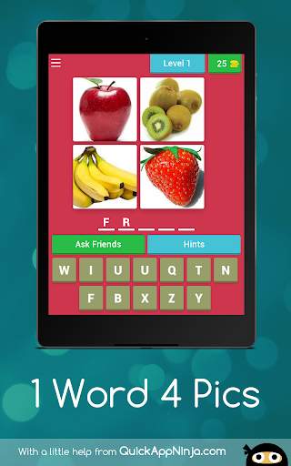 1 Word 4 Picture's Quiz (guess and Earn) स्क्रीनशॉट 7