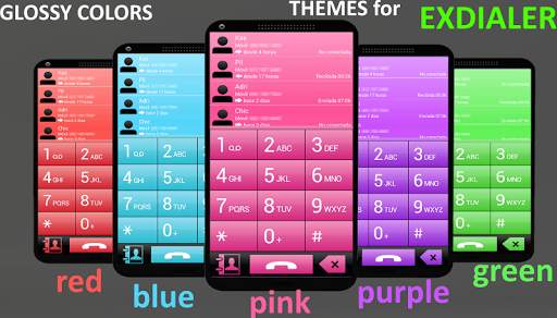 THEME FOR EXDIALER GLASS GREEN screenshot 1