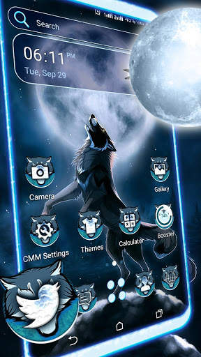 Moon Wolf Launcher Theme screenshot 1