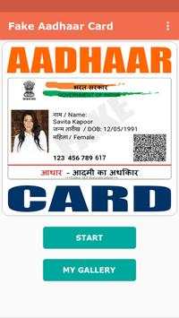 Fake Aadhar Card for India screenshot 1