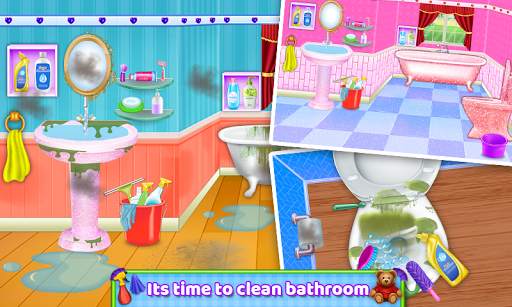 Home Cleanup Game | Doll House Cleaning | Doll set screenshot 4