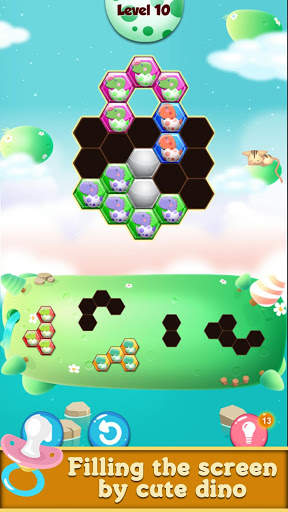 Dinosaur Hexa Puzzle Game : Dinosaur puzzles game screenshot 3