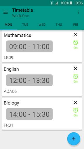 Schedule screenshot 1