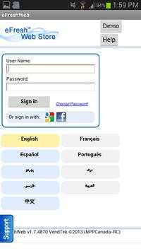 eFresh Web Store screenshot 1