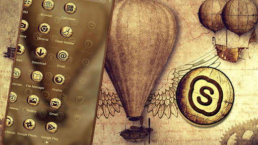 Vintage Air Balloon Launcher Theme screenshot 3